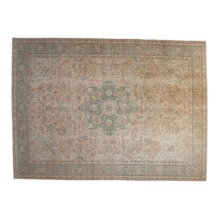 Vintage Distressed Tabriz Carpet - 9' x 12'4" For Sale