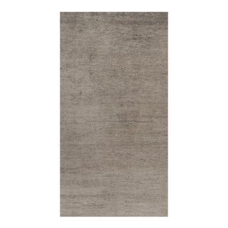 Rug & Kilim’s Oversized Modern Textural Rug in Brown, Gray and Beige Striae - 10x19 For Sale