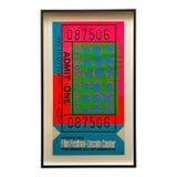 Andy Warhol Vintage 1967 Mid Century Modern Silkscreen Print " Fifth New York Film Festival " Framed Extra Large Iconic Pop Art Poster For Sale