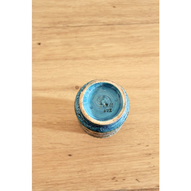Ceramic Rimini Blu Ceramic Vase by Aldo Londi for Bitossi, Italy, 1960s For Sale - Image 7 of 8