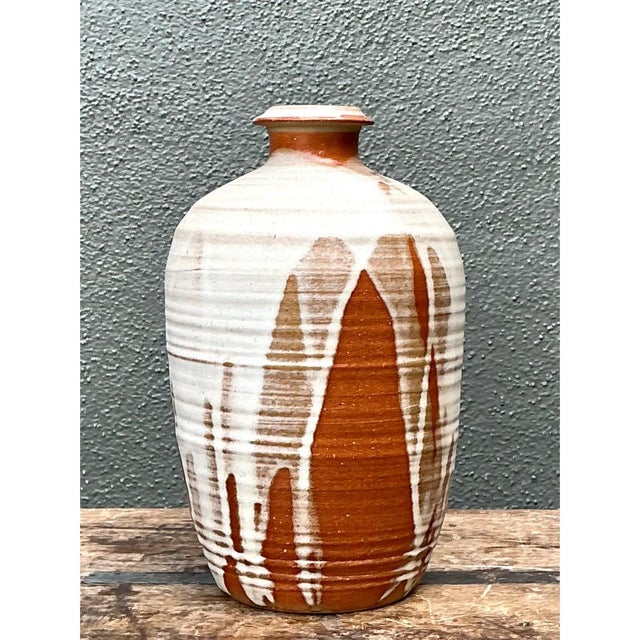 Vintage Abstract Ceramic Vessel For Sale - Image 9 of 12