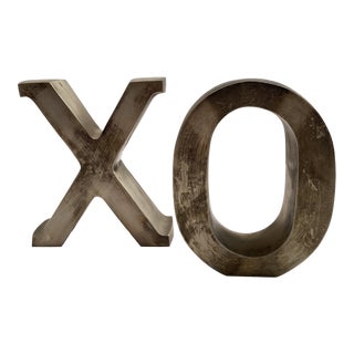 1980s X & O Bookends - a Pair For Sale