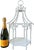 Chinoiserie Large White Faux Bamboo Tole Metal Chinoiserie Pagoda Lantern & Centerpiece, 20" For Sale - Image 3 of 10