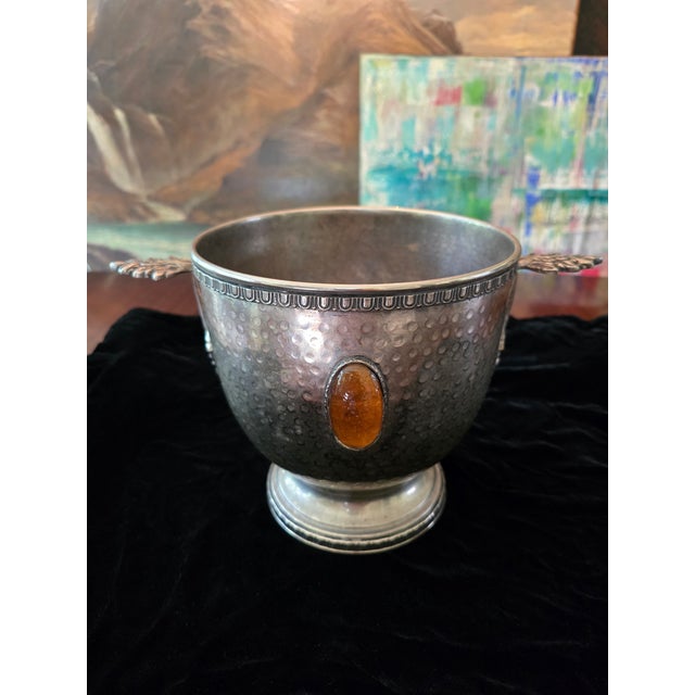 Vintage Pre Mid Century Christofle Style Champagne Bucket For Sale - Image 4 of 13