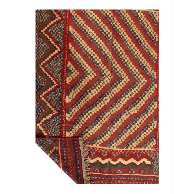 Traditional Pasargad DC Rust Hand Knotted Fine Kilim Rug For Sale - Image 3 of 3