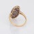 Mid 20th Century Ruby Diamond Ring Estate Art Deco Style Oval Cocktail Fine Jewellery size 6.5 For Sale - Image 5 of 7