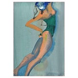 Image of Anastasia Kurakina, Nude, Watercolor, 2016 For Sale