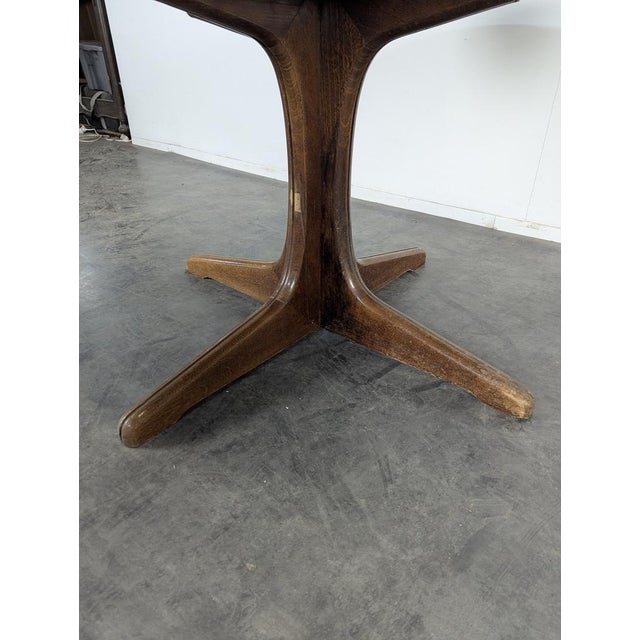 Round Teak Table with Extension For Sale - Image 4 of 11