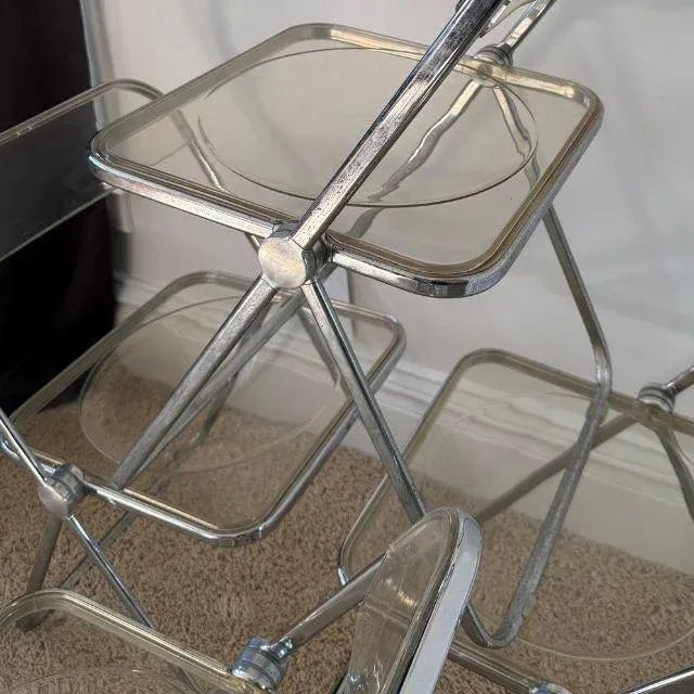 1960s Plia Folding Chairs, by Giancarlo Piretti for Anonima Castilli, Set of Four (4) For Sale - Image 14 of 18