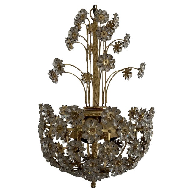 Sparkling Floreal Murano Chandelier, 1980s For Sale - Image 9 of 9