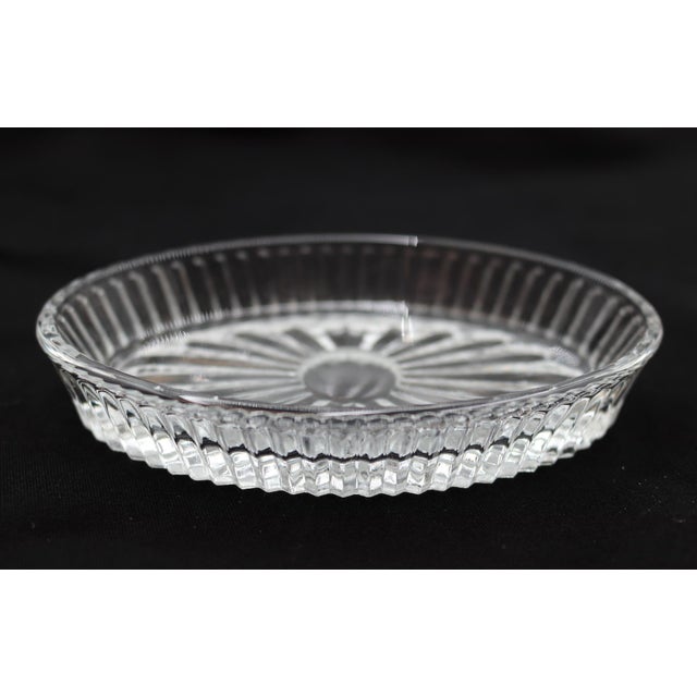 Traditional Olde New Stock Clear Glass Soap Dish For Sale - Image 3 of 5