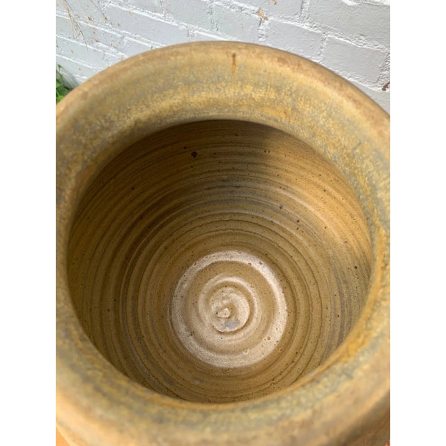 Large 1974 Studio Pottery Jar With Natural Cork Stopper For Sale - Image 4 of 11