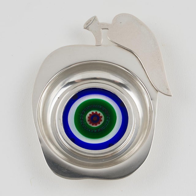 Sterling Silver and Murano Art Glass Barware Coasters Set of 6, Italy circa 1960 For Sale - Image 16 of 18
