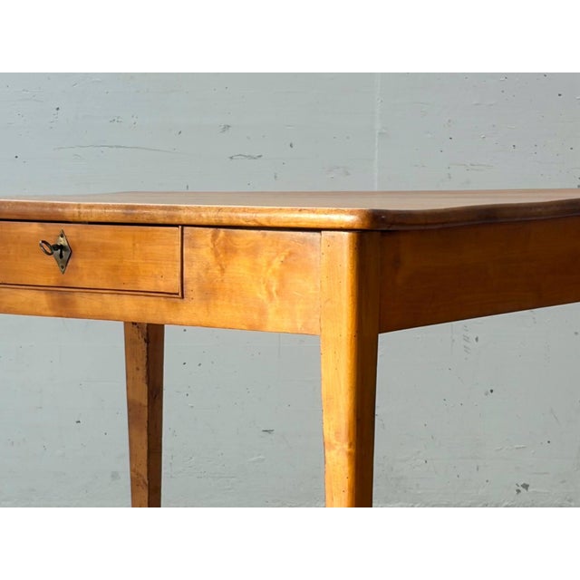 Biedermeier Table in Cherry Wood with Drawer, 1800s For Sale - Image 5 of 18