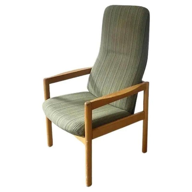 Scandinavian High-Back Lounge Chair For Sale - Image 17 of 17