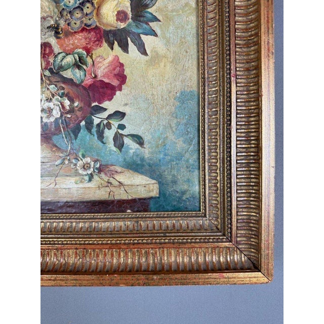 Floral Still Life, 19th Century, Oil Painting on Canvas, Framed For Sale - Image 3 of 10