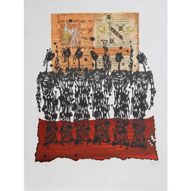 Moshe Elazar Castel, "El Ritual," Lithograph For Sale