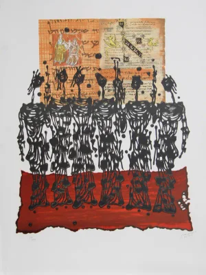 Moshe Elazar Castel, "El Ritual," Lithograph