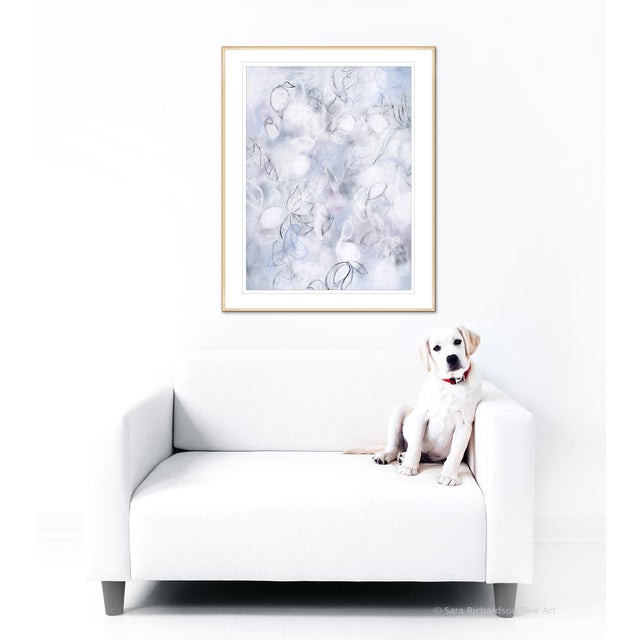 Float No. 14 is a vertical abstract drawing on paper with a layered, textured surface and soft tonal movement. The...