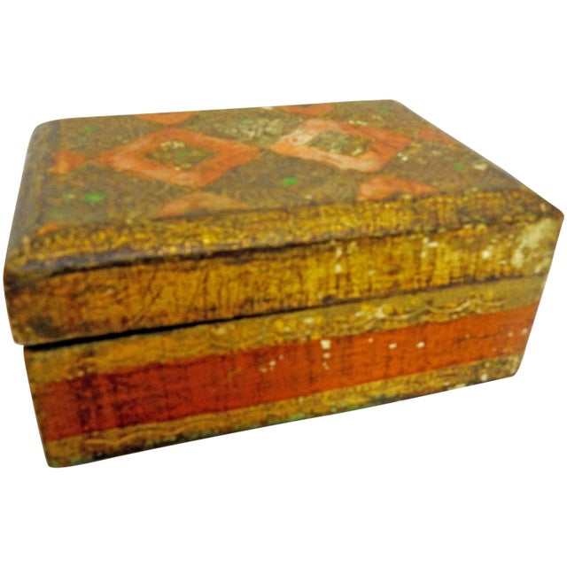 Small Italian Florentine Box With Gilt For Sale In Nashville - Image 6 of 6