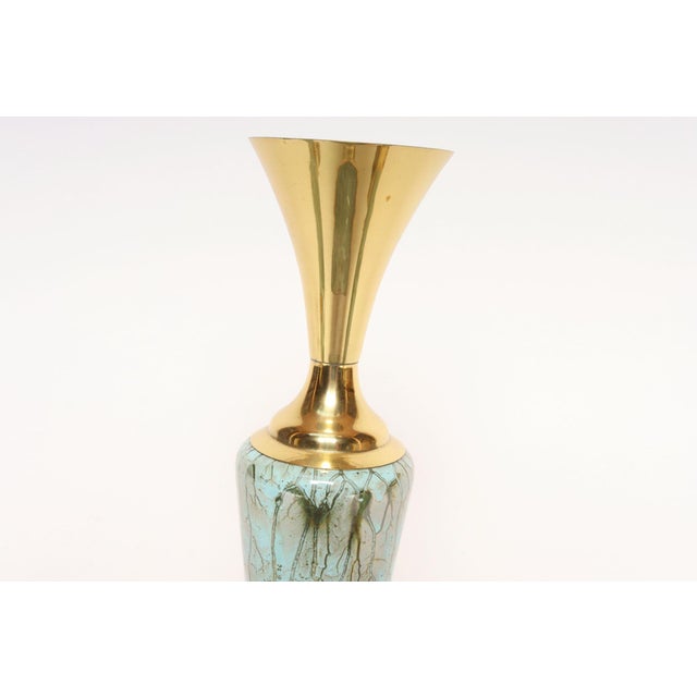 Collection of Four Vintage Dutch Delftware Porcelain and Brass Vessels and Ewers For Sale - Image 12 of 18