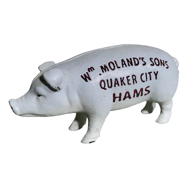 Cast Iron Piggy Bank, 1950s For Sale