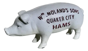 Cast Iron Piggy Bank, 1950s
