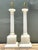 Metal Vintage Alabaster Column Table Lamps - A Pair For Sale - Image 7 of 15