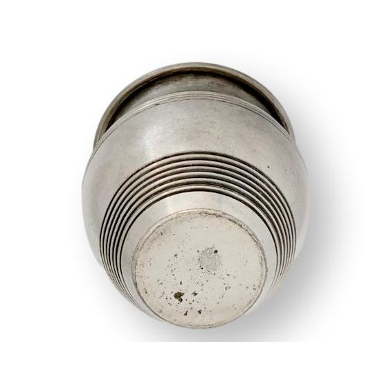 English English Silver-Plate 'Just a Spot' Mustard Pot For Sale - Image 3 of 5