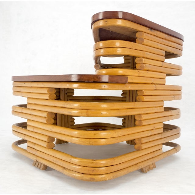 Paul Frankl Paul Frankl Side Table Rattan Bamboo Mid Century Modern c1960s MINT For Sale - Image 4 of 13