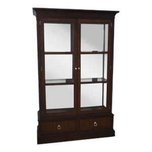 Ethan Allen Modern Design Mahogany Display Cabinet