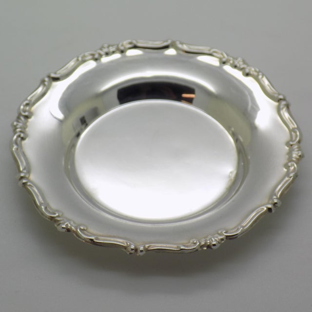 Metal Vintage Italian Handmade Genuine Silver & Glass Salt / Pepper Cellar Table Decor For Sale - Image 7 of 12