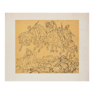 Unknown, Cavalry, Etching on Paper, 19th Century For Sale