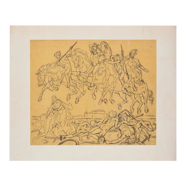 Unknown, Cavalry, Etching on Paper, 19th Century For Sale