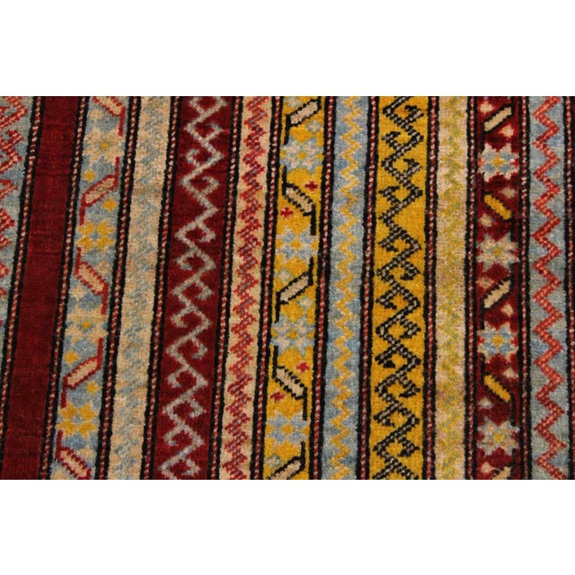 1990s Shabby Chic Tribal Khurgeen Red/Gray Wool Rug - 2'0 X 2'1 For Sale - Image 4 of 9