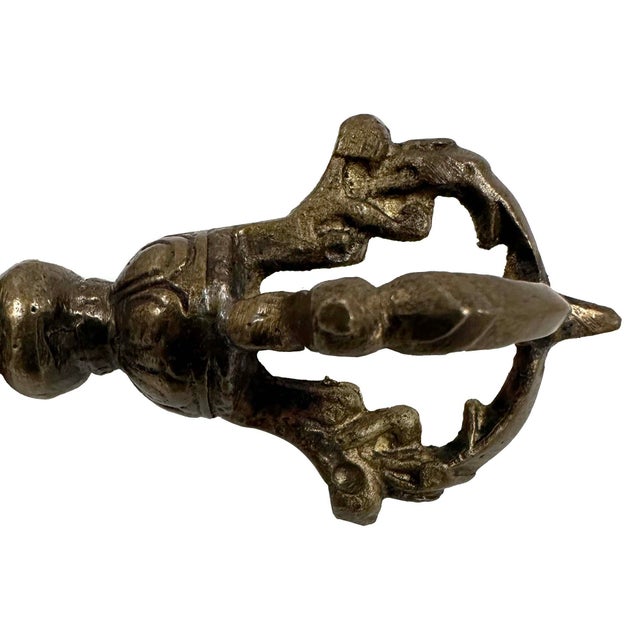 Vintage Tibetan Brass Dharma Instrument For Sale - Image 9 of 9