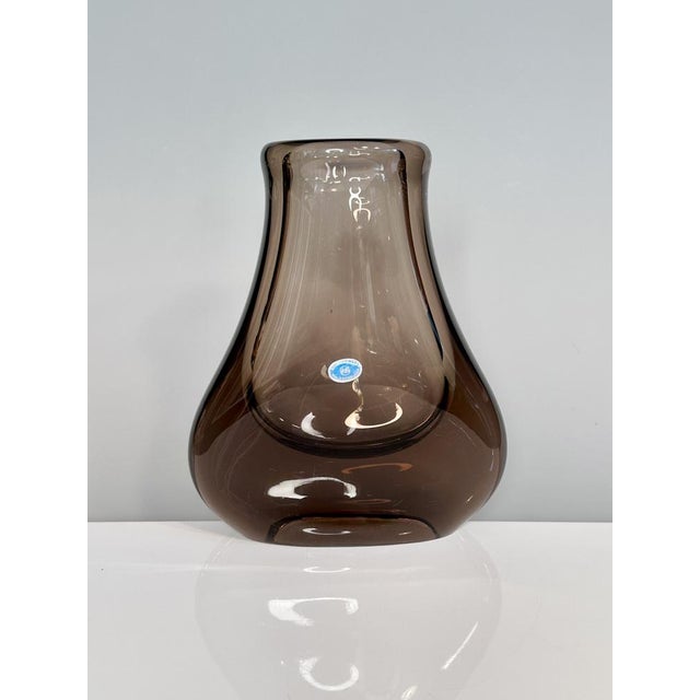 Sculptural Bohemian Smoked Glass Vase by Miroslav Klinger for Zelezny Brod ZBS, Czechoslovakia, 1950s For Sale - Image 17 of 17