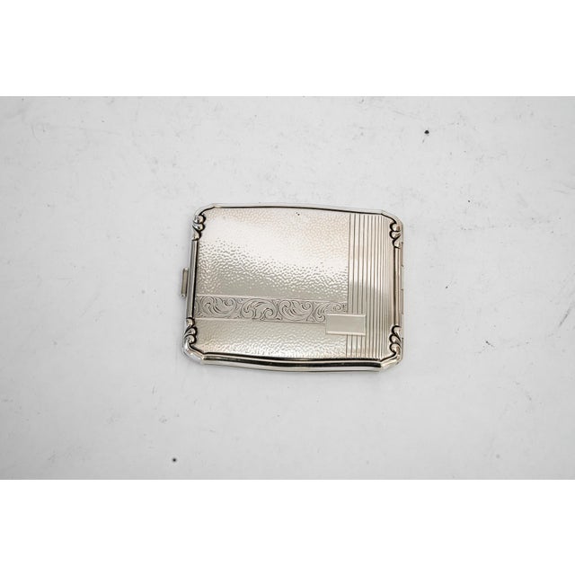 Art Deco Cigarette case made from alpaca vienna around 1920s Original condition