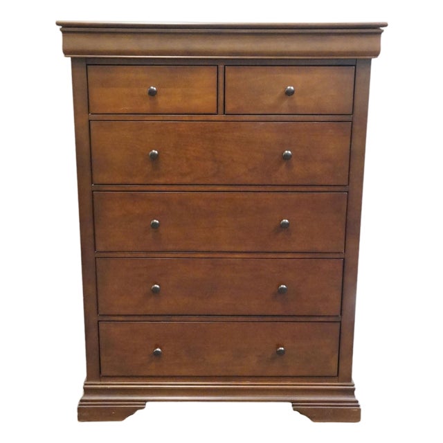 Durham Furniture Solid Cherry Contemporary Traditional Style 35" Chest of Drawers W498-10 For Sale