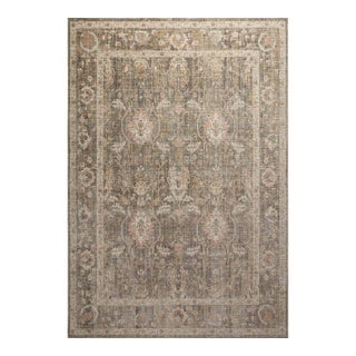 Chris Loves Julia x Loloi Rosemarie Sage / Blush 2'-7" x 4' Accent Rug For Sale