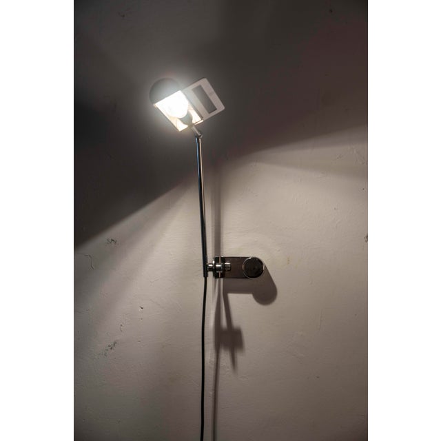 Italian Articulated Wall Lights in Chromed Metal, 1970s, Set of 2 For Sale - Image 6 of 8
