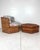 Late 20th Century Vintage Braided Wicker Rattan Hexagonal Chair and Ottoman Set For Sale - Image 5 of 11