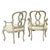 Pair of 19th C. Painted Louis XV Armchairs With Openwork Scroll Backs For Sale - Image 4 of 5
