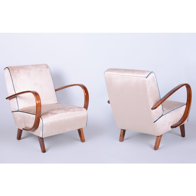 Art Deco Armchairs attributed to J. Halabala for Up Závody, Czech, 1940s, Set of 2 For Sale - Image 17 of 18