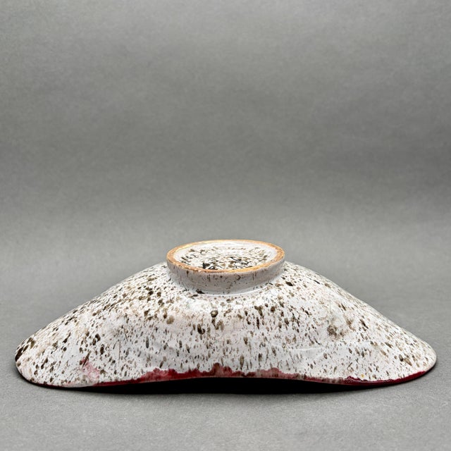 Ceramic Vintage Italian Mid-Century Modern Abstract Glazed Ceramic Art Pottery Dish Catchall For Sale - Image 7 of 8