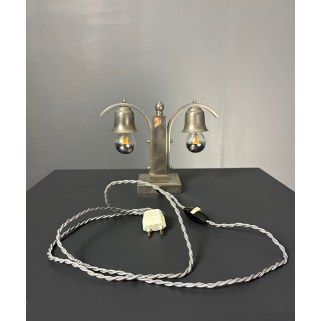 Art Deco Dutch Nickel Desk Lamp, 1930s For Sale - Image 18 of 18