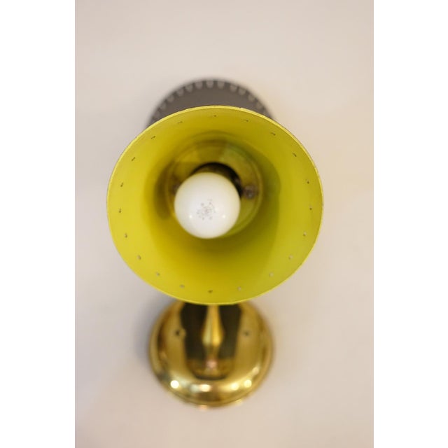 Metal 1950s Rare Stilnovo Diablo Atomic Modern Space Age Brass Architectural Twin Wall Lamp Italy via Gill Glass & Fixture For Sale - Image 7 of 8