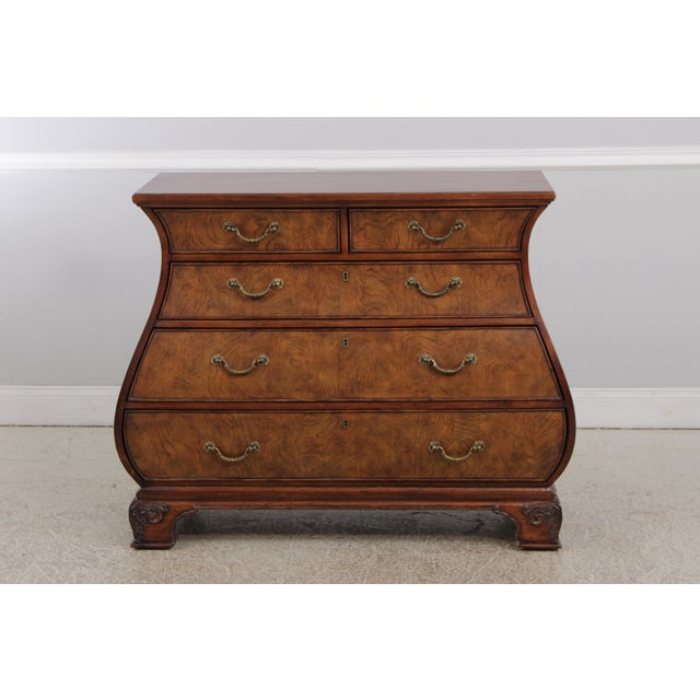 Age: C.2003 Details: Georgian Style Mahogany Bracket Feet High Quality Construction Nice Inlay Work Throughout Solid Brass...