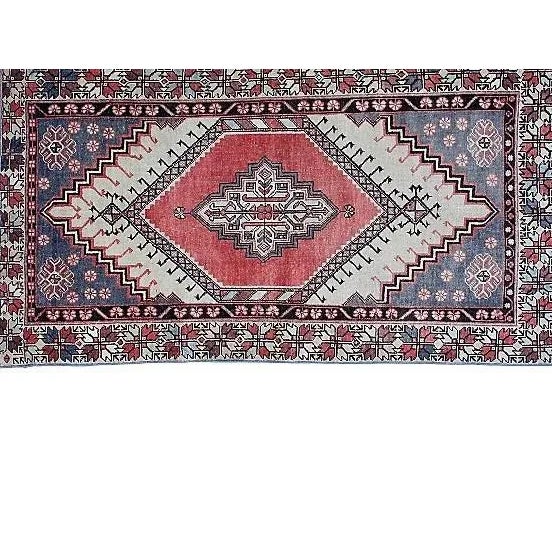 Offering this 100% wool pile genuine hand woven antique Oushak Turkish rug in mint condition. Made in the 1910s.
