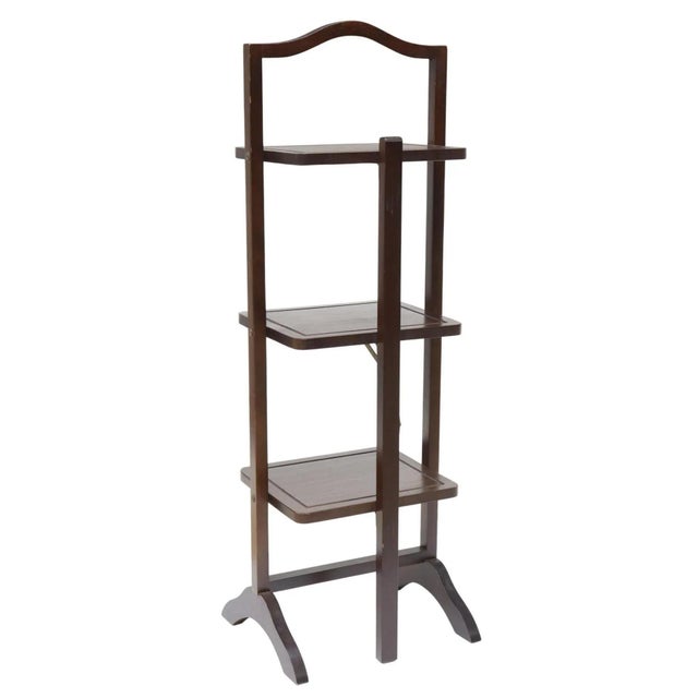 Early 20th Century Edwardian Period English Mahogany Folding Pie Stand Etagere For Sale - Image 5 of 7